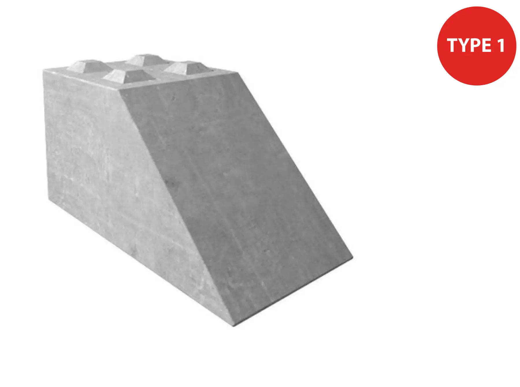 Betongblokk 160cm x 80cm x 80cm (skrå 45 grader)
